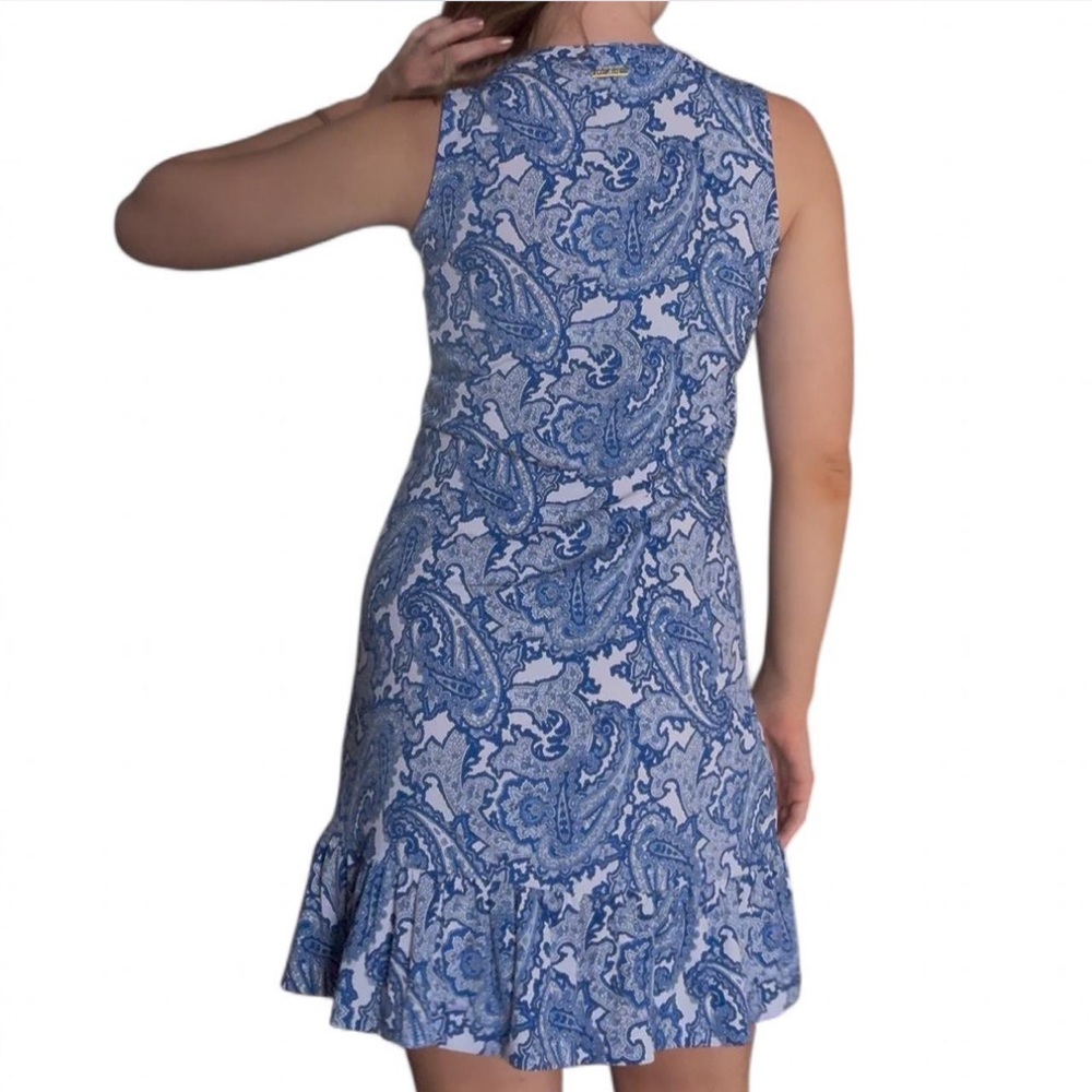 MICHAEL Michael Kors Blue Paisley Midi Dress - Picture 2 of 4